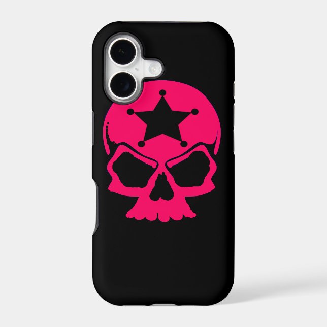 Pink Skull (black background) (Back)