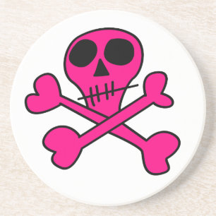 pink skull coaster