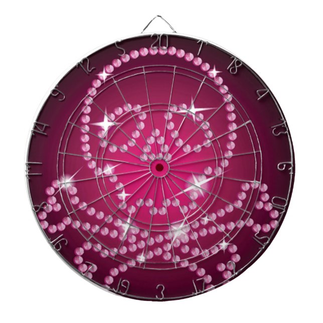 Pink Skull Dart Board (Front)