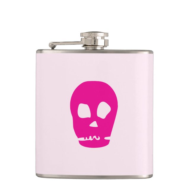 Pink Skull Flask (Front)