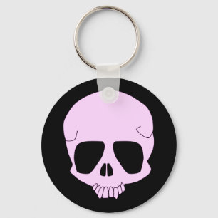 Pink Skull Keychain