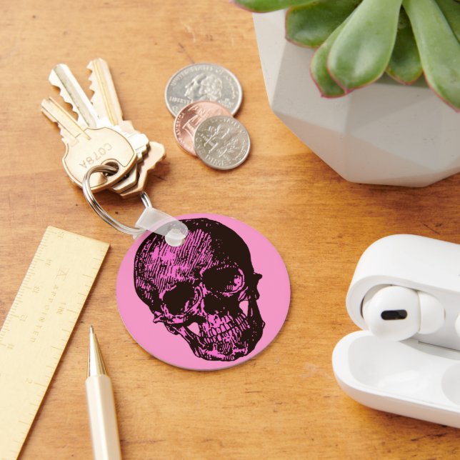 Pink Skull Keychain (Desk)
