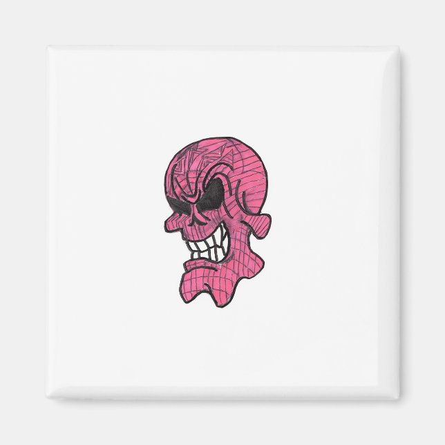 Pink Skull Magnet (Front)