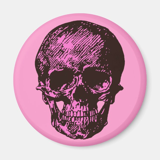 Pink Skull Magnet (Front)