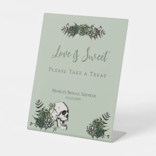 Pink Skull & Roses Irish Bridal Shower Favours Sig Pedestal Sign