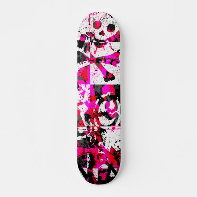 Pink Skull Skateboard (Front)
