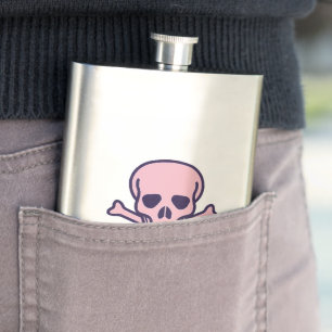 Pink Skull stainless steel flask