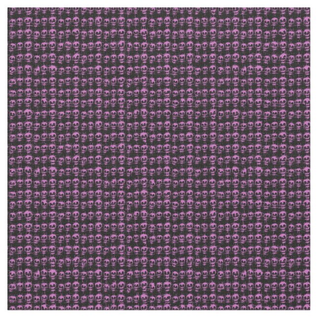 Pink skulls. fabric (Close Up)