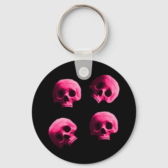 Pink Skulls Keychain (Front)