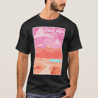 Pink Sky Art Deco T-Shirt