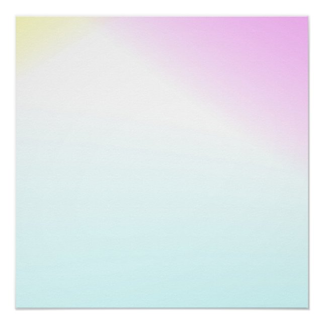 Pink & Sky Blue Modern Gradient Art Wall Poster (Devant)