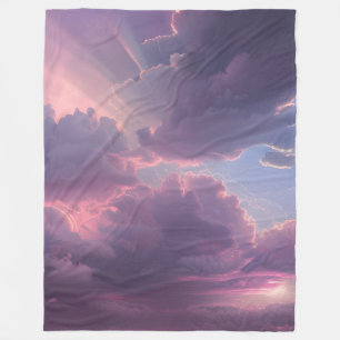 Pink Sky Drama Fleece Blanket