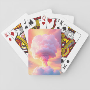 Pink sky explosion, Clouds in pink harmony Playing Cards