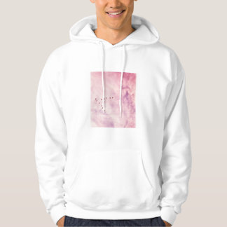 Pink Sky on White Hoodie for Men