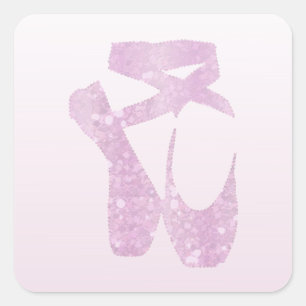 pink slippers square sticker