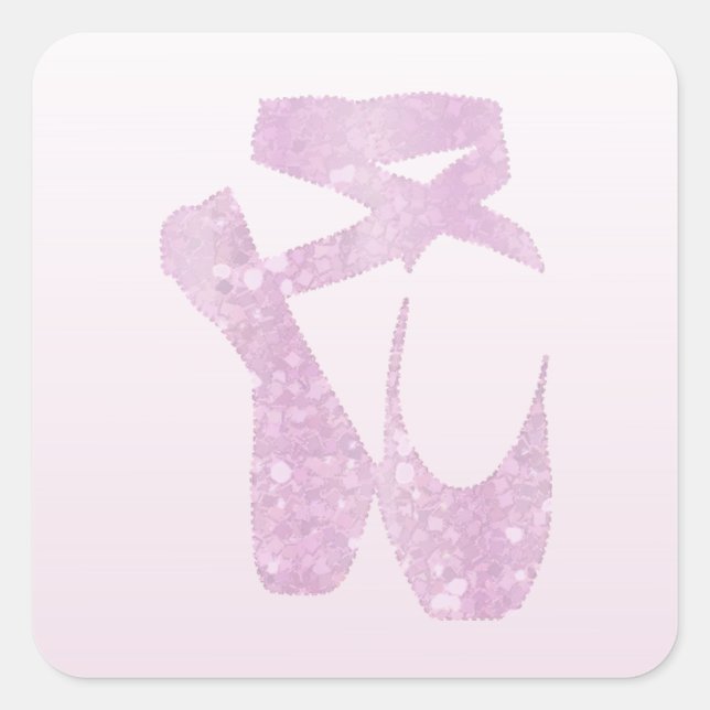 pink slippers square sticker (Front)