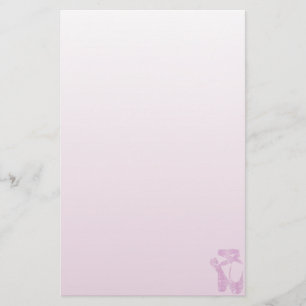 pink slippers stationery