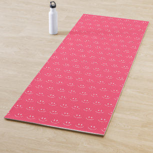Pink Smile Pattern Yoga Mat