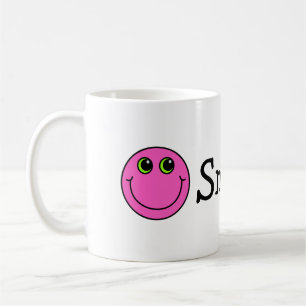 Pink Smiling Emoji Faces Coffee Mug