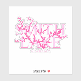 Pink Smith Lake Alabama Vinyl Sticker