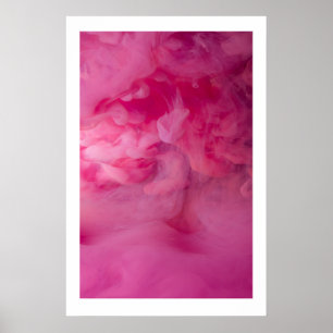Pink Smoke Abstract Art Prints Scandi Geometric