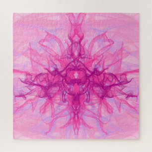 PINK SMOKE - Modern and abstract Fractal Art - Jigsaw Puzzle