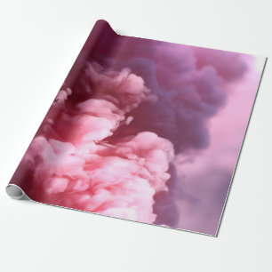 Pink smoke wrapping paper