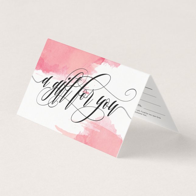 Pink Smudges - Un cadeau pour vous - Certificat ca (Front)