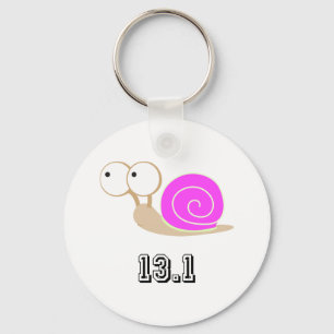 Pink Snail 13.1 (half marathon) Keychain