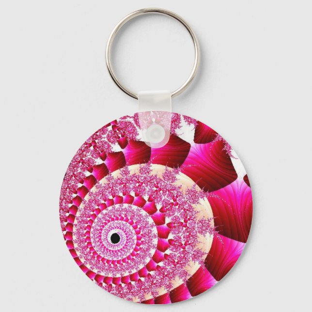 pink snail keychain (Front)