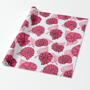 Pink Snails Pattern Girly Wrapping Paper