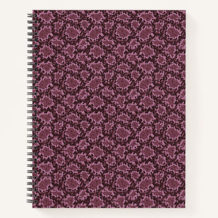 Pink Snake Print Notebook