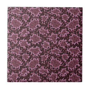 Pink Snake Print Tile