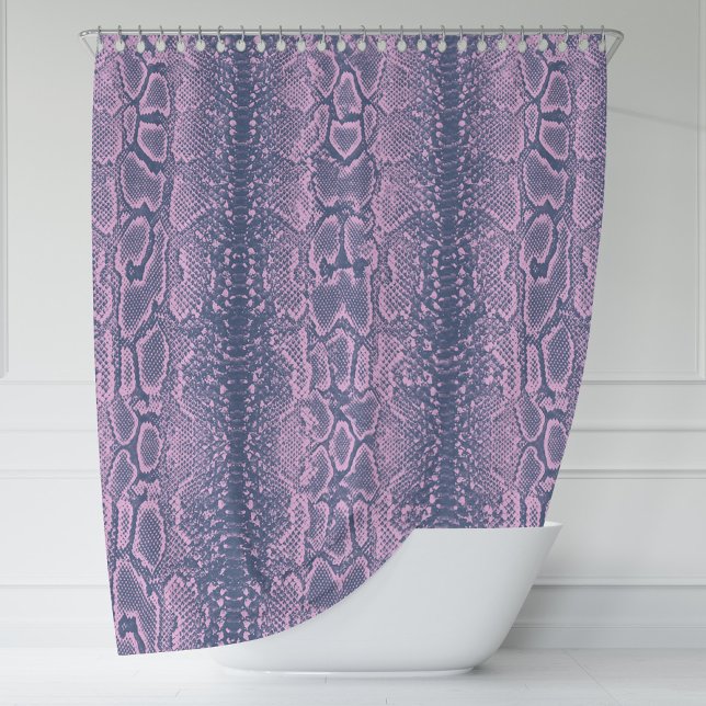 Pink Snake Skin Animal Print (Pink Snake Skin Animal Print Shower Curtain by Looly Elzayat)