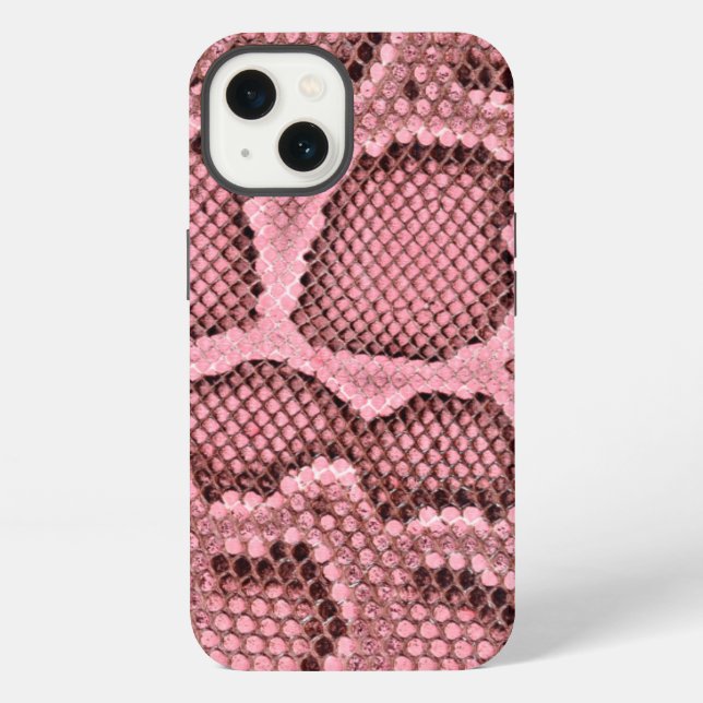 Pink Snake Skin iPhone Case (Back)