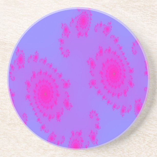 Pink Sneeze Fractal Coasters (Front)