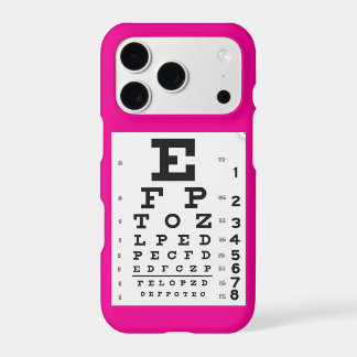 Pink Snellings Chart Eye Chart iPhone / iPad case
