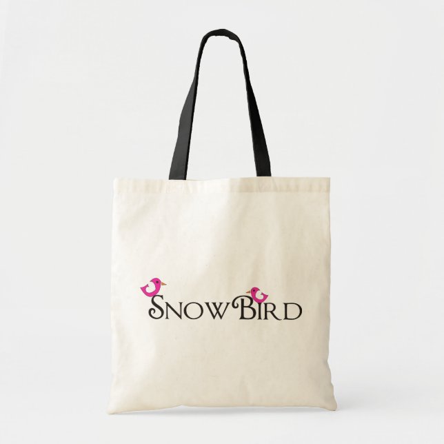 Pink Snowbird Tote Bag (Front)