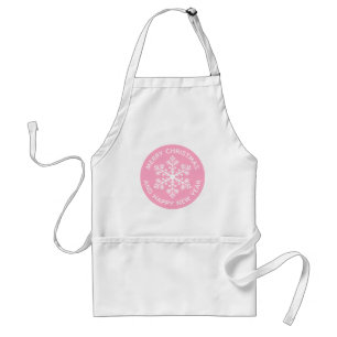Pink Snowflake Apron