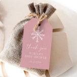 Pink Snowflake Baby Shower Gift Tags<br><div class="desc">Say thank you to friends and family for attending your baby shower with these snowflake themed favour tags.</div>