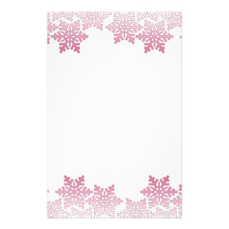 Snowflake Border Stationery Templates, Snowflake Border Custom ...