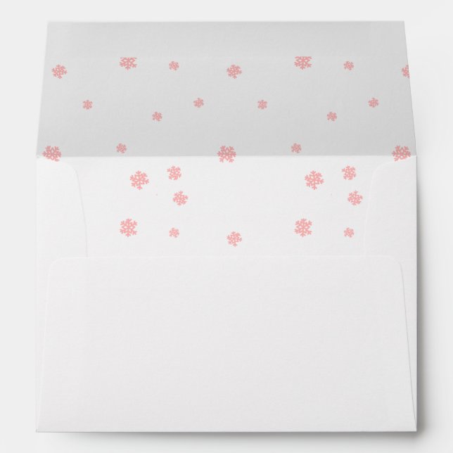 Pink Snowflake Christmas Envelope (Back (Bottom))
