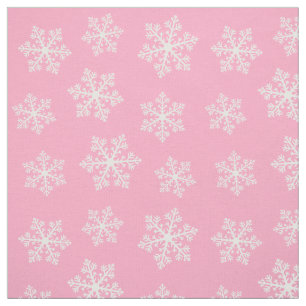 Pink Snowflake Fabric