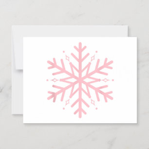 Pink Snowflake Magnetic Invitation