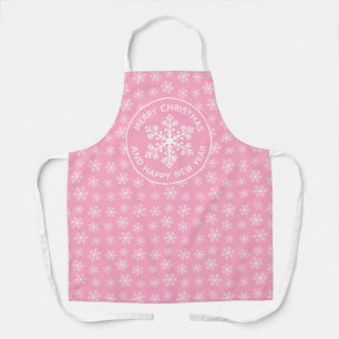 Pink Snowflake Pattern Apron