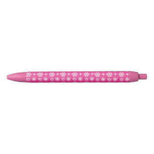 Pink Snowflake Pattern Pen – Cute Stationery Gift