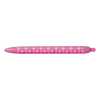 Pink Snowflake Pattern Pen – Cute Stationery Gift