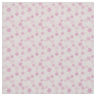 Pink Snowflake Winter Holiday Fabric