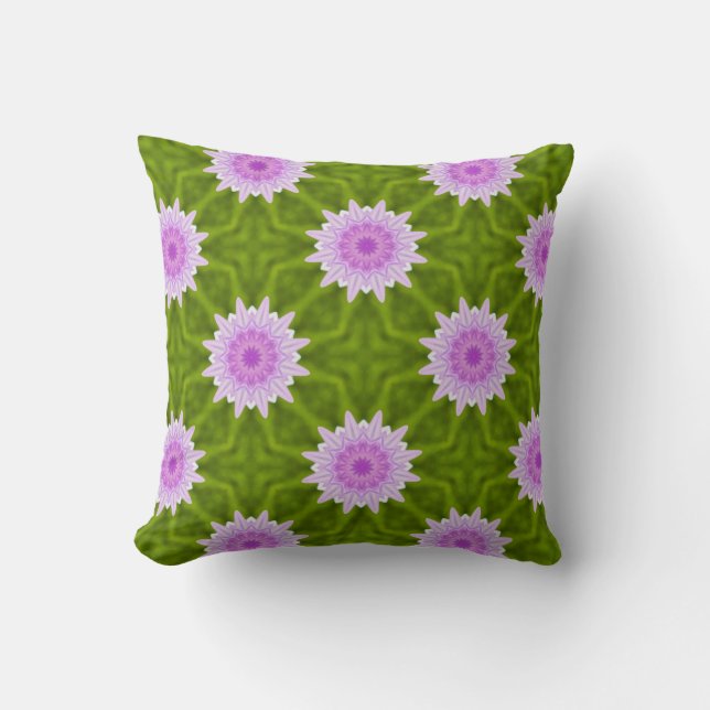 Pink Snowflakes American MoJo Pillow (Front)