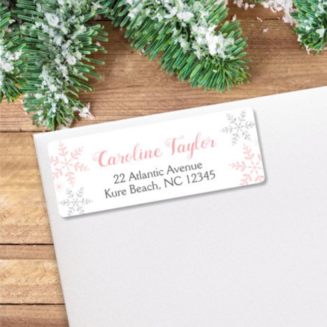 Pink Snowflakes Baby Shower Winter (Creator Uploaded)